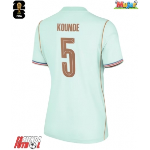 Francia Jules Kounde #5 Segunda Equipación Mujer Mundial 2026 Manga Corta